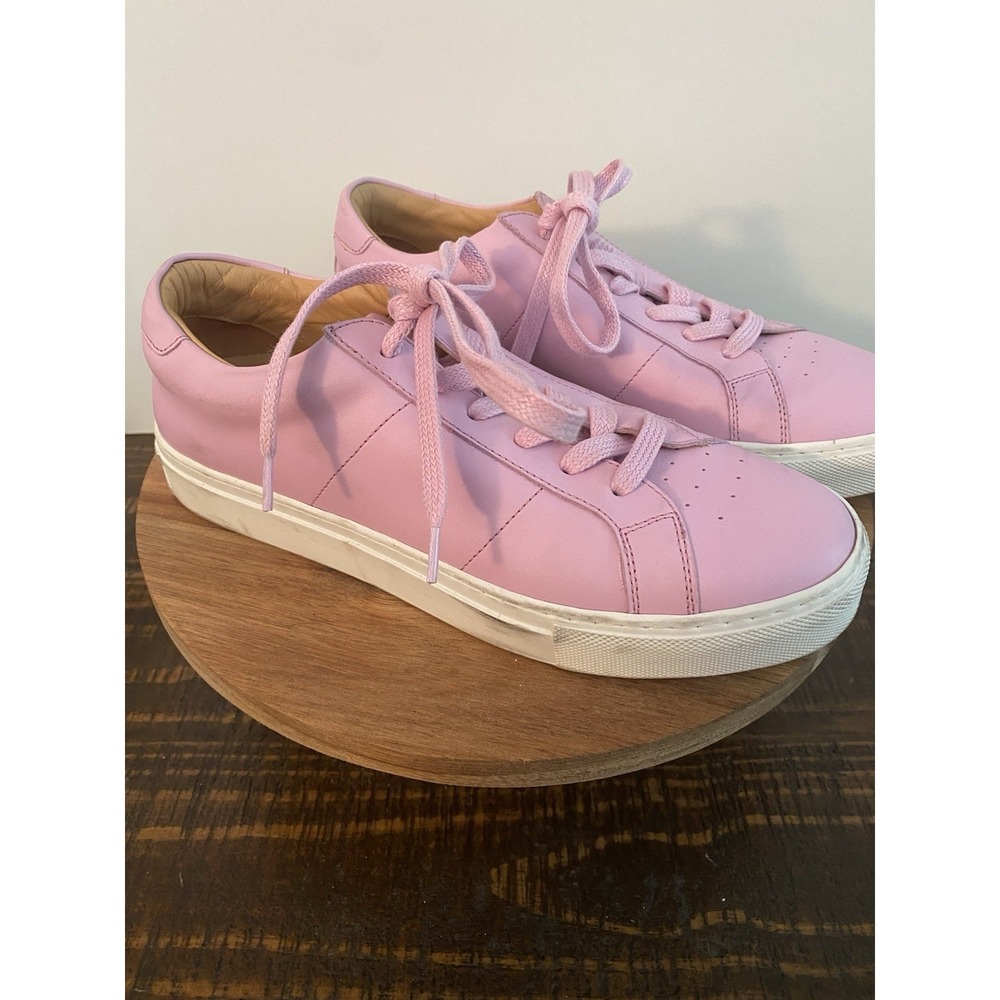 Woman's GREATS Size 9 Brooklyn Pink Leather Sneakers Shoes Made in Italy